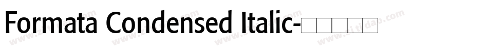 Formata Condensed Italic字体转换